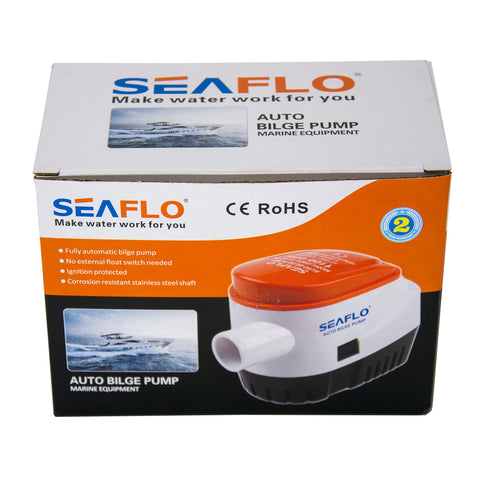 SEAFLO 750GPH Automatic Bilge Pump Marine Boat Auto Submersible Water Pump 12V